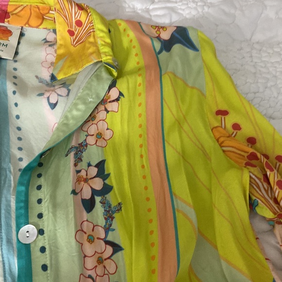 Multicolored Farm Rio Button Down - Picture 3 of 4